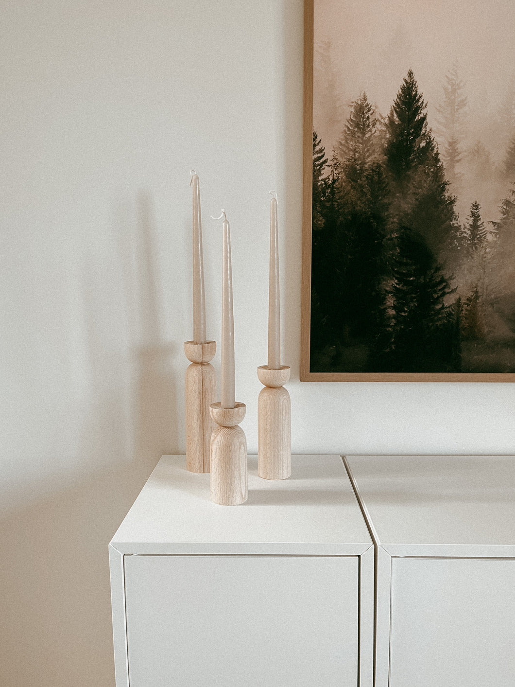 12” tapered candle set